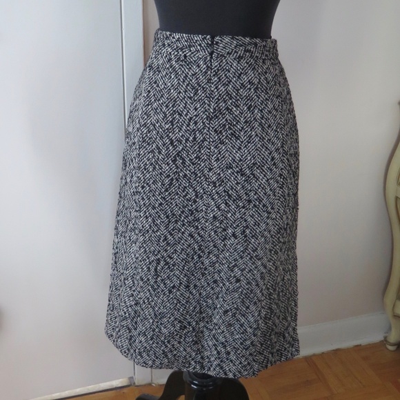 Pink Tartan Herringbone Tweed Skirt - Picture 4 of 8